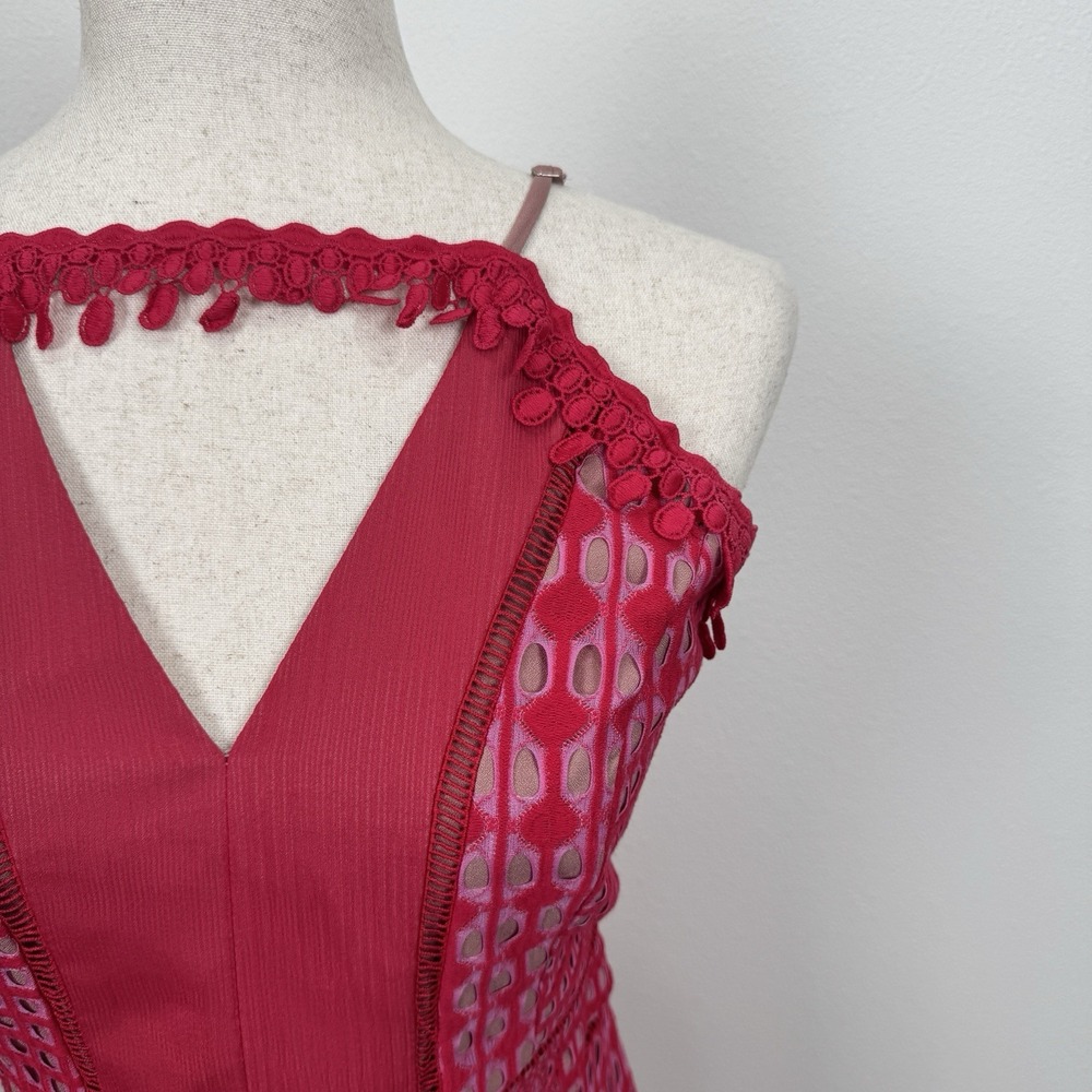 Harlyn Dress Womens M Pink Lace Feminine‎ Coquette Event Dainty Preppy Old Money - Picture 7 of 16